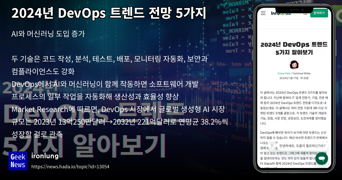 2024년 DevOps 트렌드 전망 5가지 | GeekNews