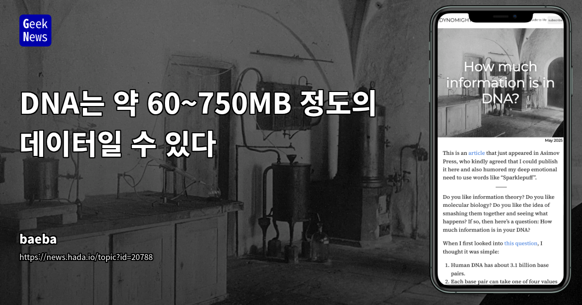 DNA 정보량 재정의: 용량, 압축, 그리고 생물학적 복잡성의 재해석