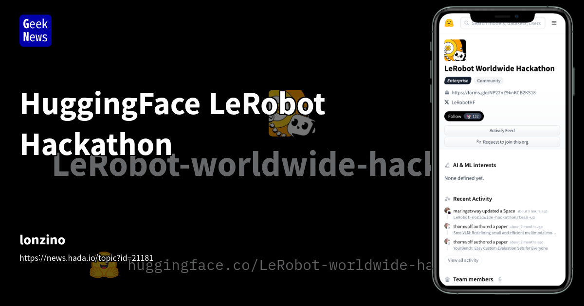 HuggingFace LeRobot Hackathon