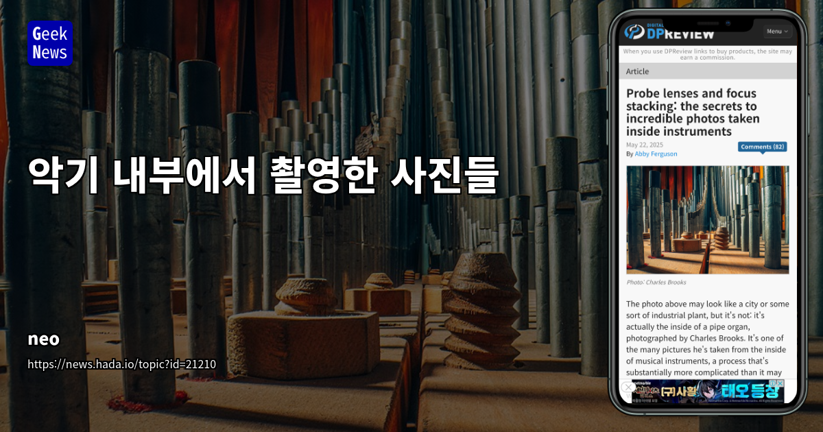 예술과 기술의 융합: 악기 내부를 담는 사진가의 혁신적인 촬영 기법