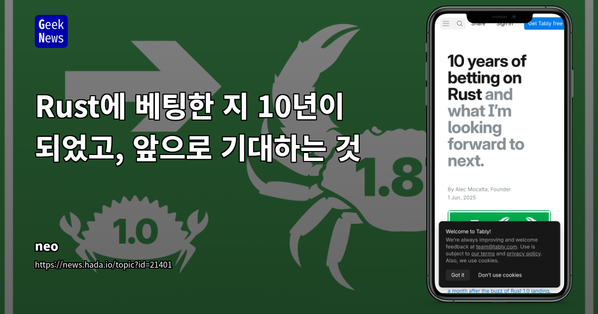 Rust, 10년 실무 도입 경험 기반 10년 후 전망: 안정성, 생태계, 그리고 미래 과제