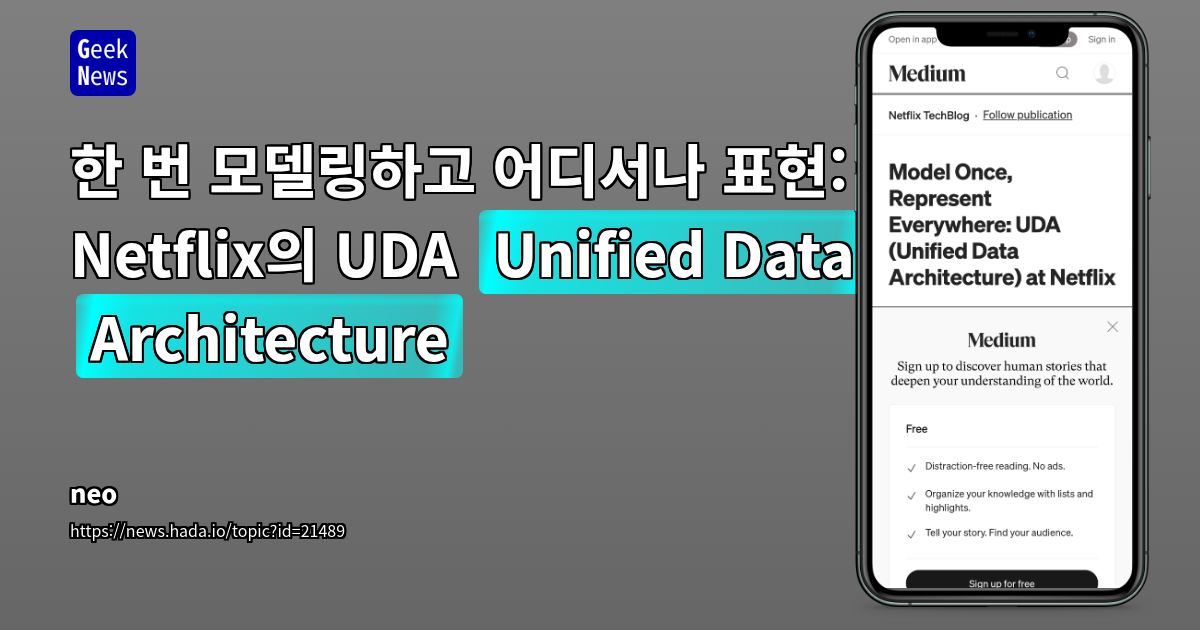 Netflix의 UDA: 지식 그래프 기반 통합 데이터 아키텍처와 협업 혁신
