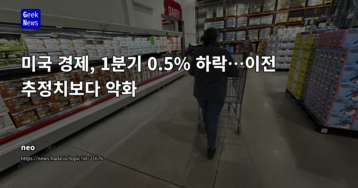 2024년 1분기 미국 GDP 0.5% 감소: 관세 정책, 수입 급증, 소비 위축이 경제에 미친 영향과 향후 전망