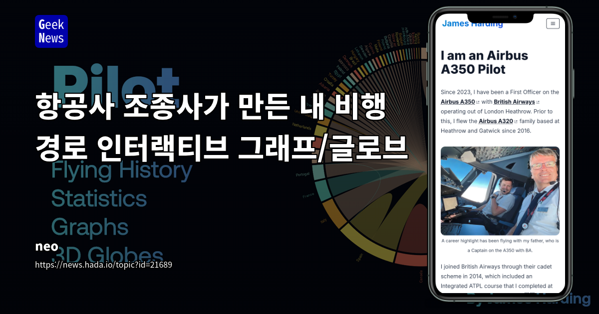 A350 조종사가 개발한 비행 경로 시각화 도구: 데이터 시각화와 항공 데이터를 활용한 프로젝트 분석