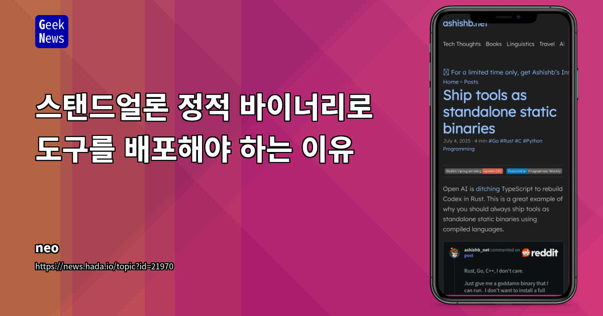독립 실행형 바이너리 배포: 개발 효율성 및 안정성 극대화 전략