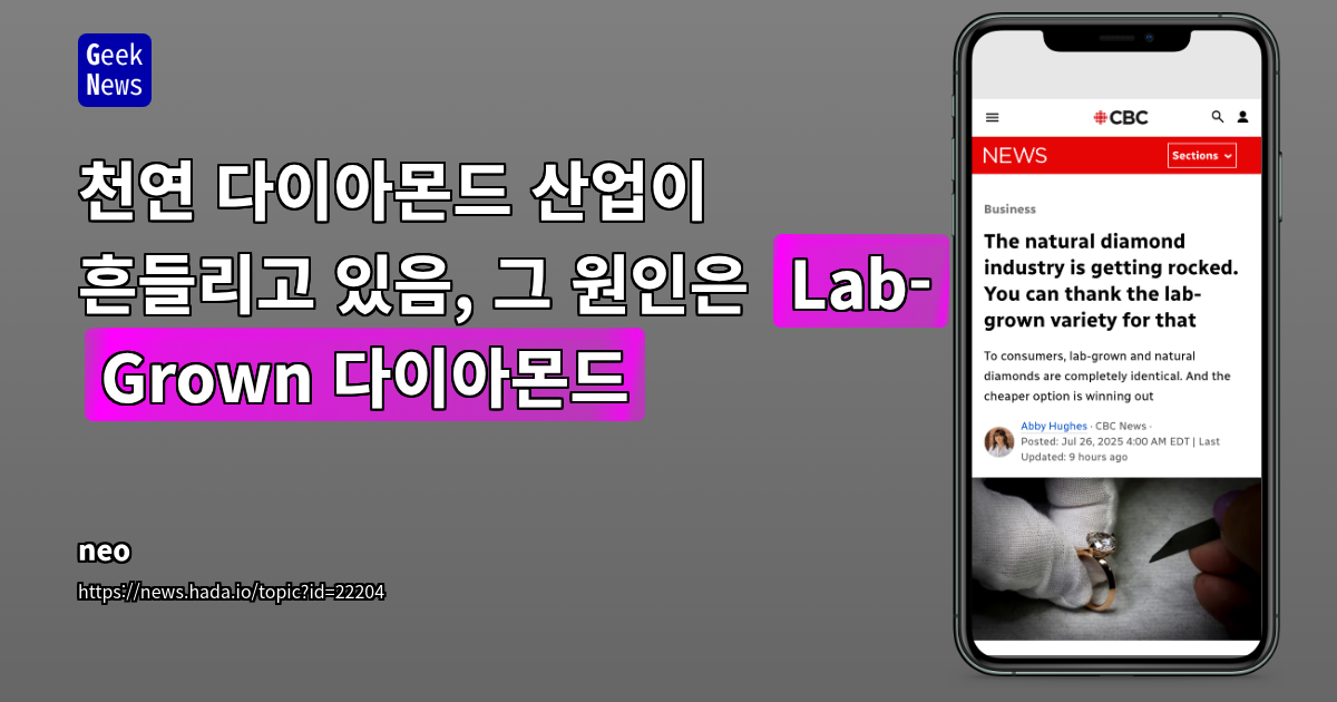 실험실 다이아몬드의 부상: 천연 다이아몬드 산업의 위기와 소비자 인식 변화
