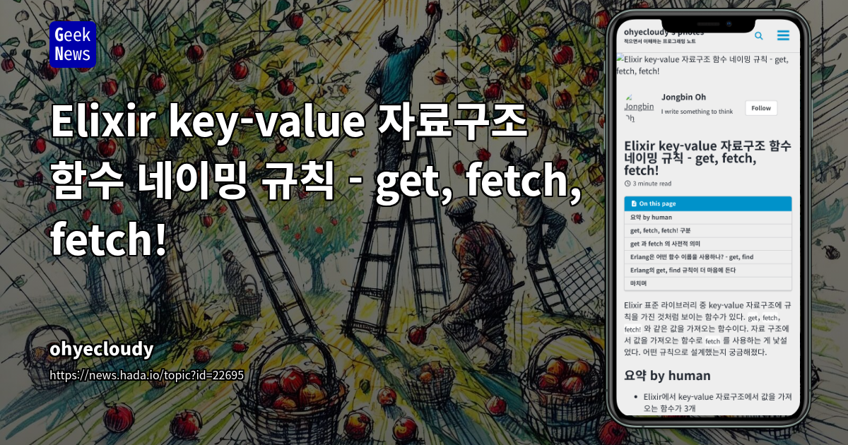 Elixir Key-Value 데이터 구조: 값 추출 함수 비교 분석 (get, fetch, fetch!)