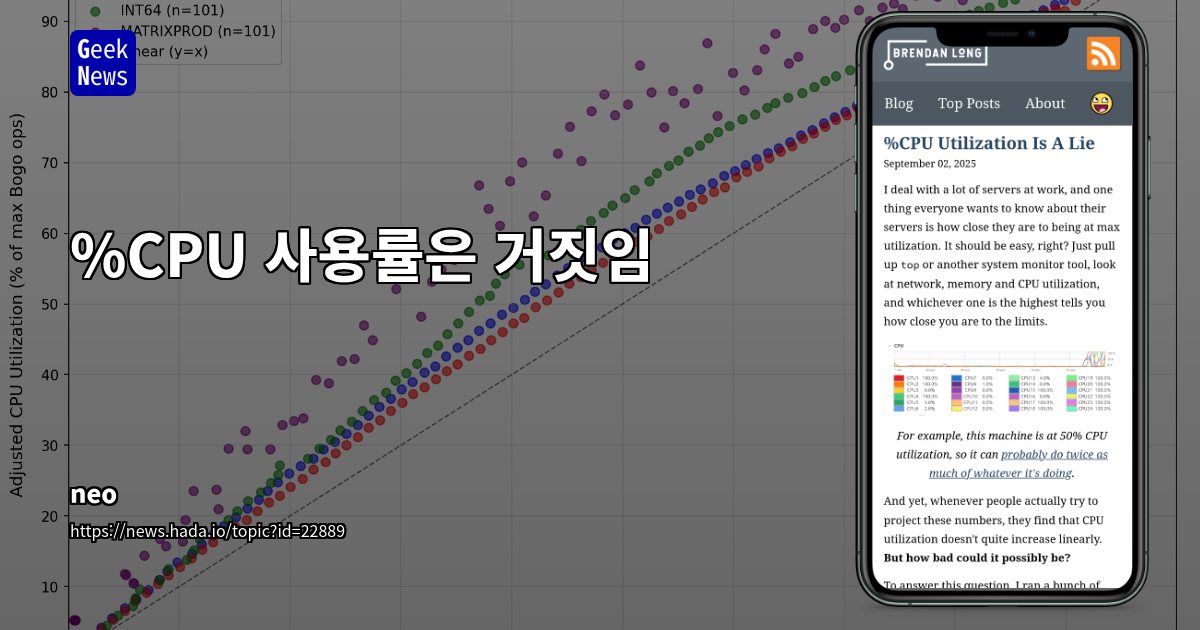 CPU 사용률 함정: 하이퍼스레딩과 터보 부스트가 성능 지표를 왜곡하는 진실