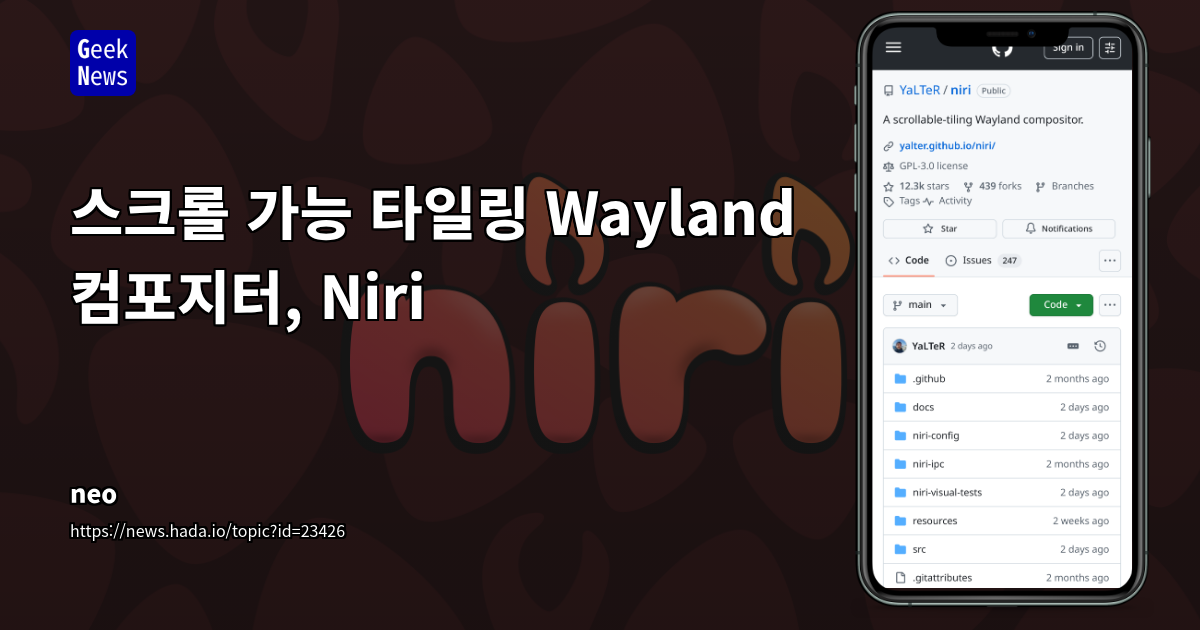 스크롤 가능 타일링 Wayland 컴포지터, Niri