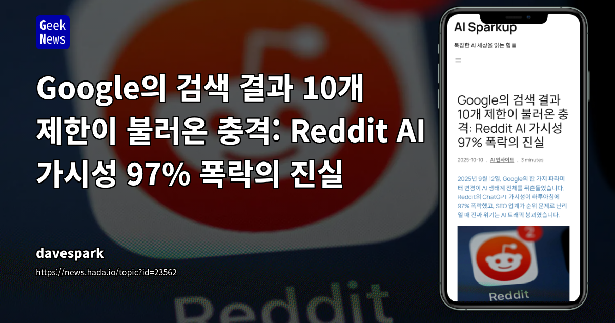 AI 검색 시대의 격변: Google의 파라미터 변경이 AI 트래픽 및 콘텐츠 가시성에 미친 파급효과