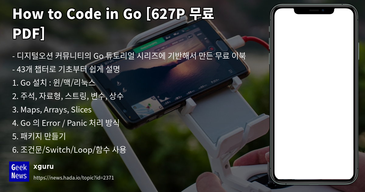 How to Code in Go [627P 무료 PDF] | GeekNews