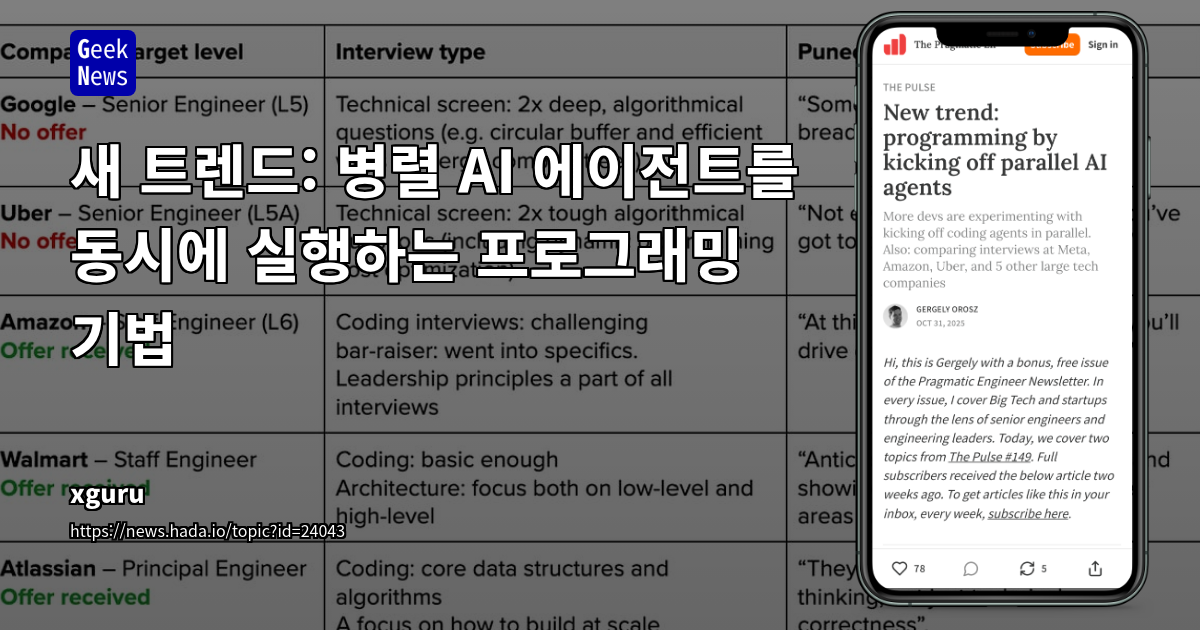 새 트렌드: 병렬 AI 에이전트를 동시에 실행하는 프로그래밍 기법
