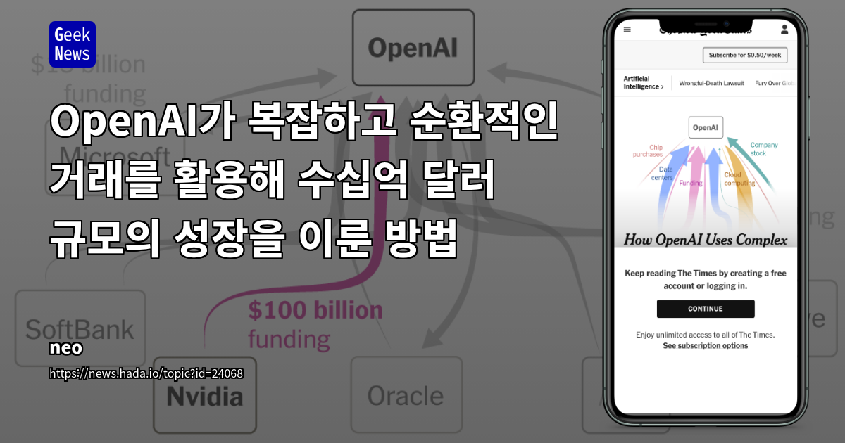 OpenAI가 복잡하고 순환적인 거래를 활용해 수십억 달러 규모의 성장을 이룬 방법