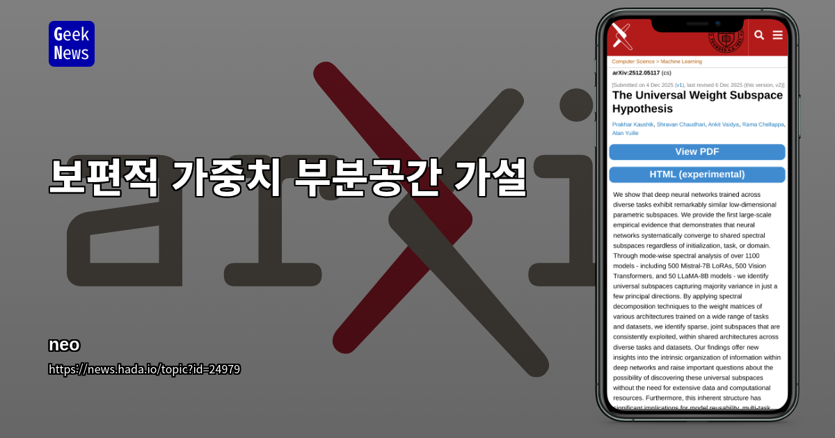 보편적 가중치 부분공간 가설