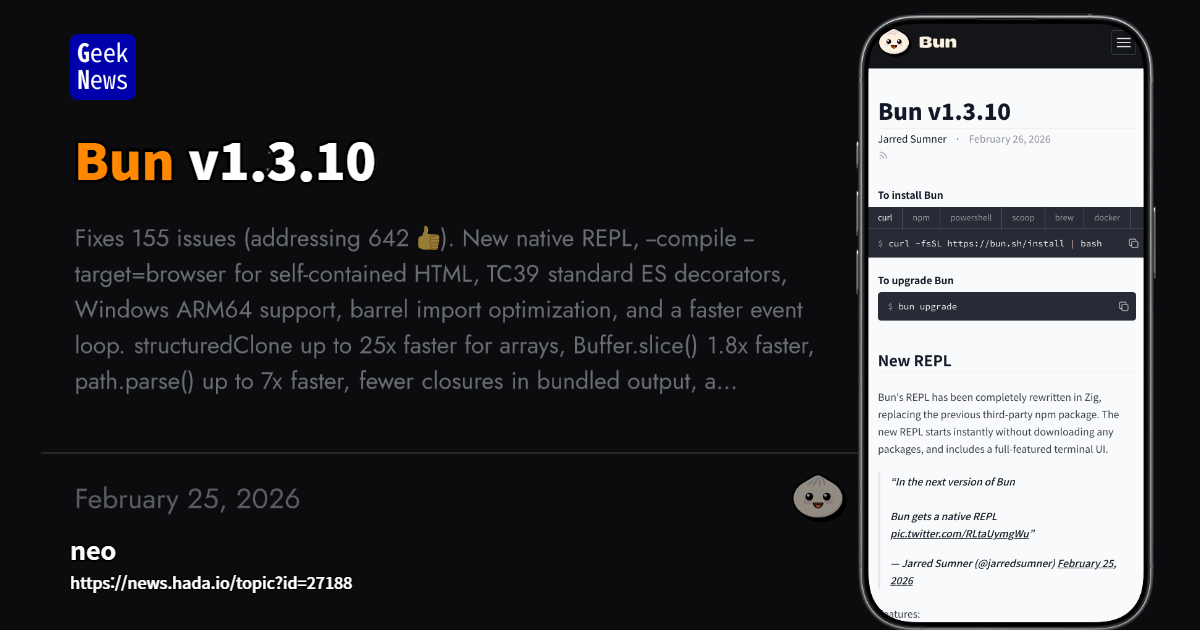 Bun v1.3.10