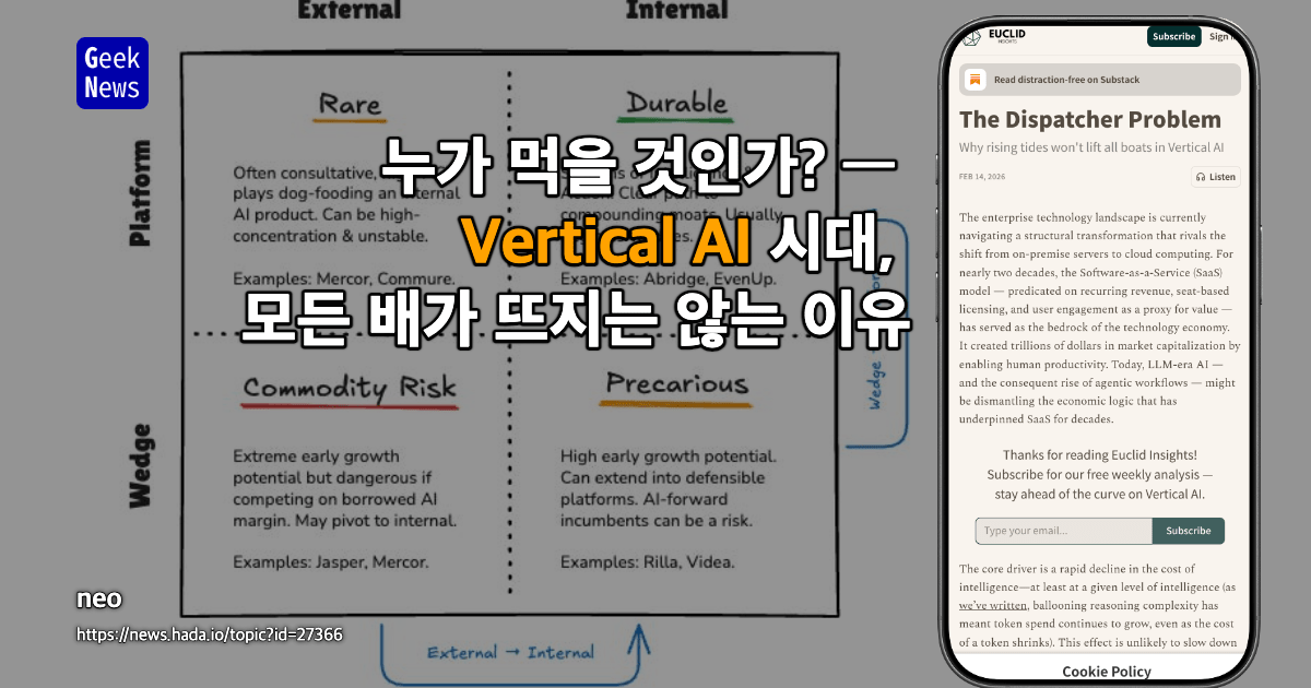 누가 먹을 것인가? — Vertical AI 시대, 모든 배가 뜨지는 않는 이유