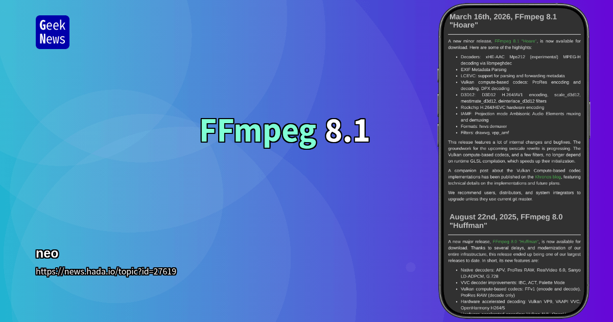 FFmpeg 8.1