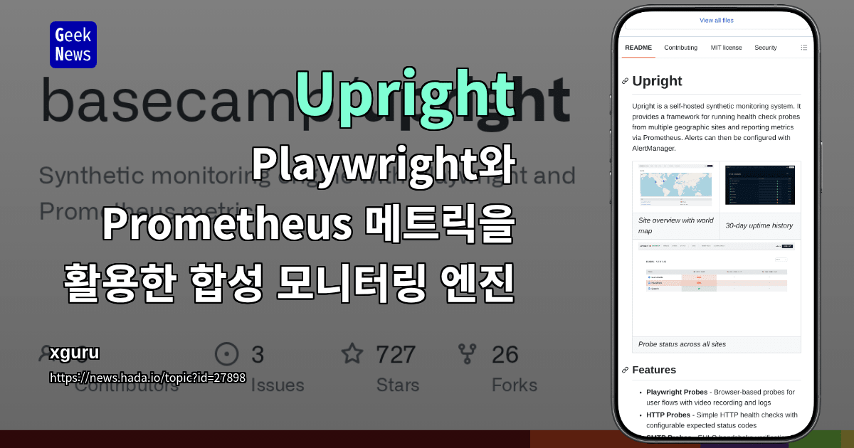 Upright - Playwright와 Prometheus 메트릭을 활용한 합성 모니터링 엔진
