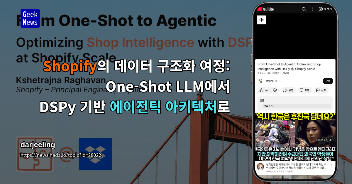 Shopify의 데이터 구조화 여정: One-Shot LLM에서 DSPy 기반 에이전틱 아키텍처로