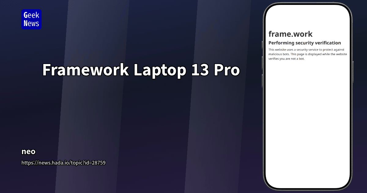 Framework Laptop 13 Pro