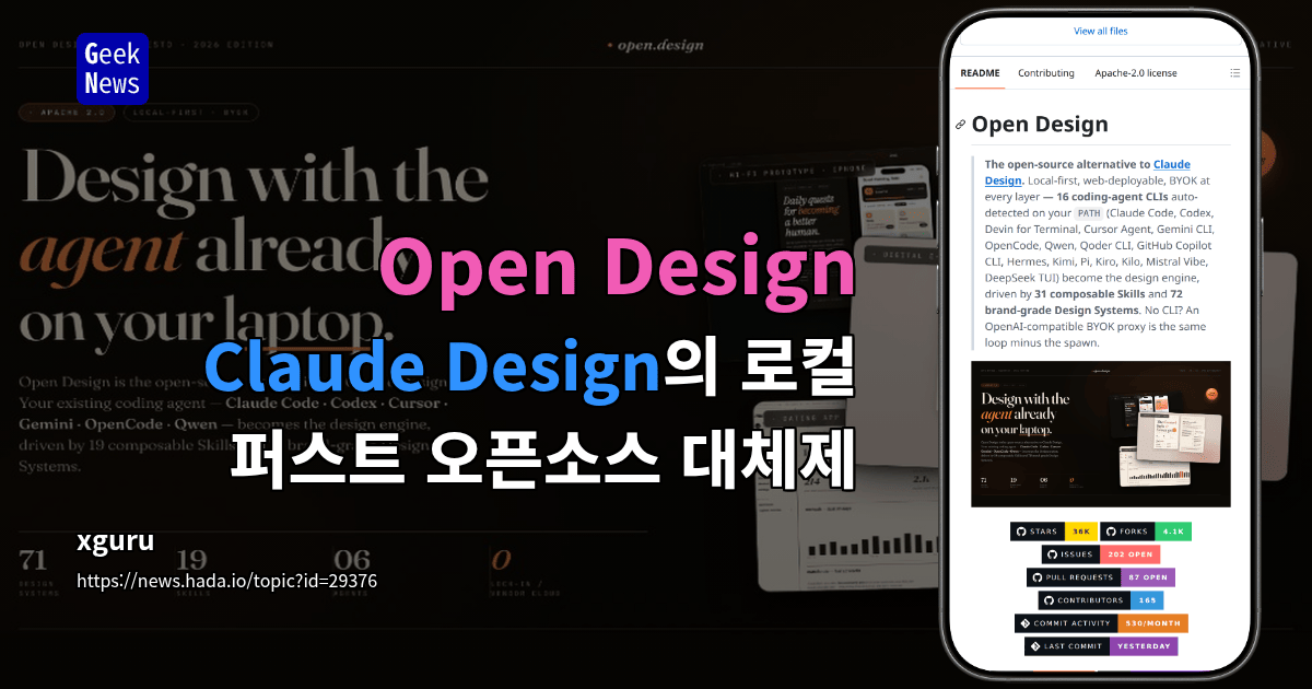 Open Design - Claude Design의 로컬 퍼스트 오픈소스 대체제