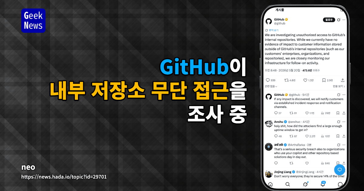 `GitHub` investigates unauthorized access to internal repositories