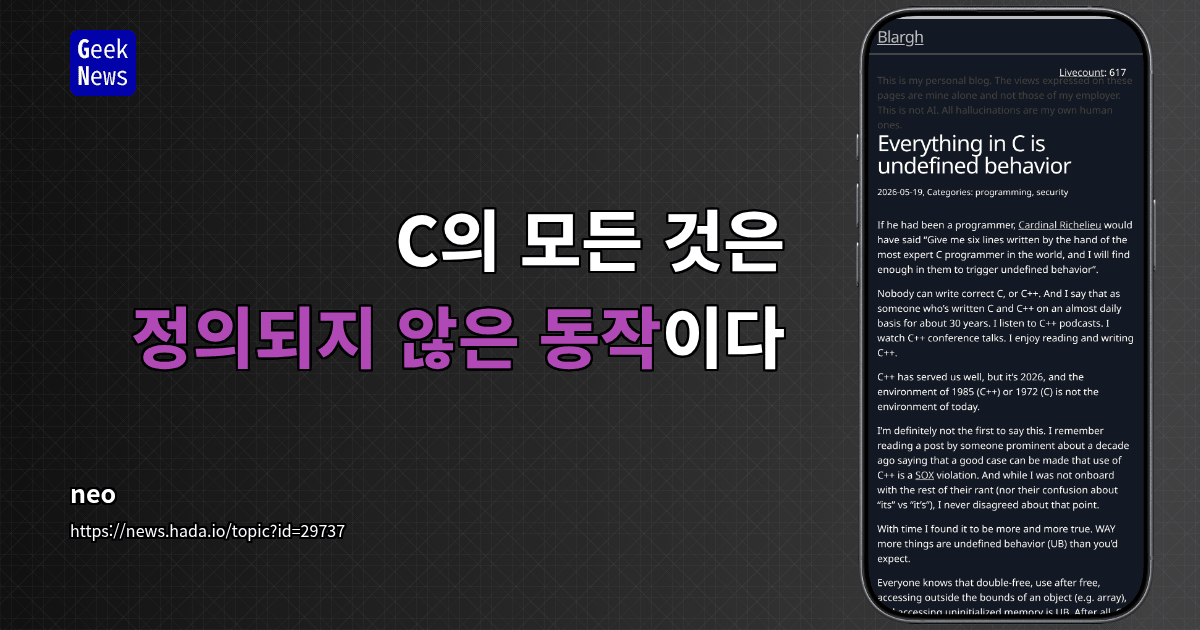 C의 모든 것은 정의되지 않은 동작이다