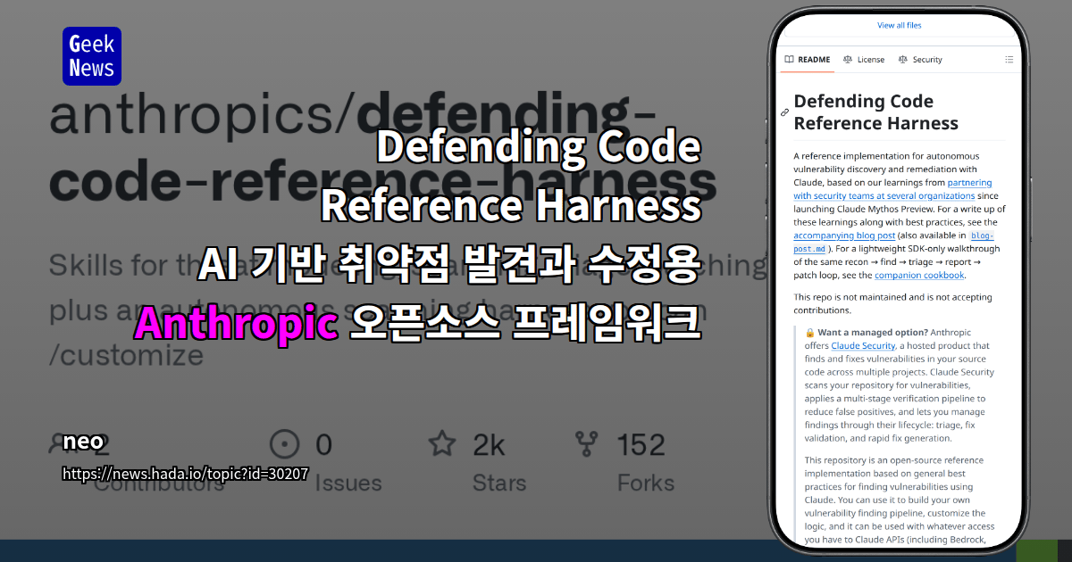 Defending Code Reference Harness - AI 기반 취약점 발견과 수정용 Anthropic 오픈소스 프레임워크