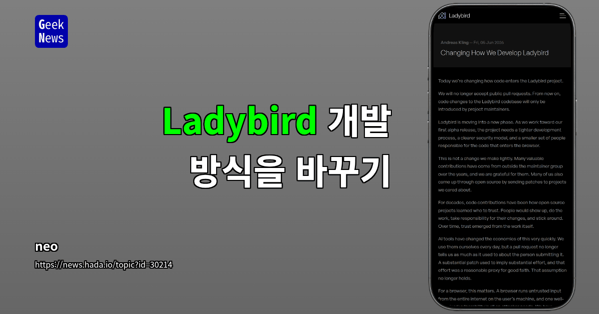 Ladybird 개발 방식을 바꾸기