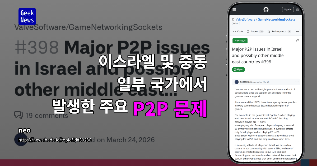 이스라엘 및 중동 일부 국가에서 발생한 주요 P2P 문제