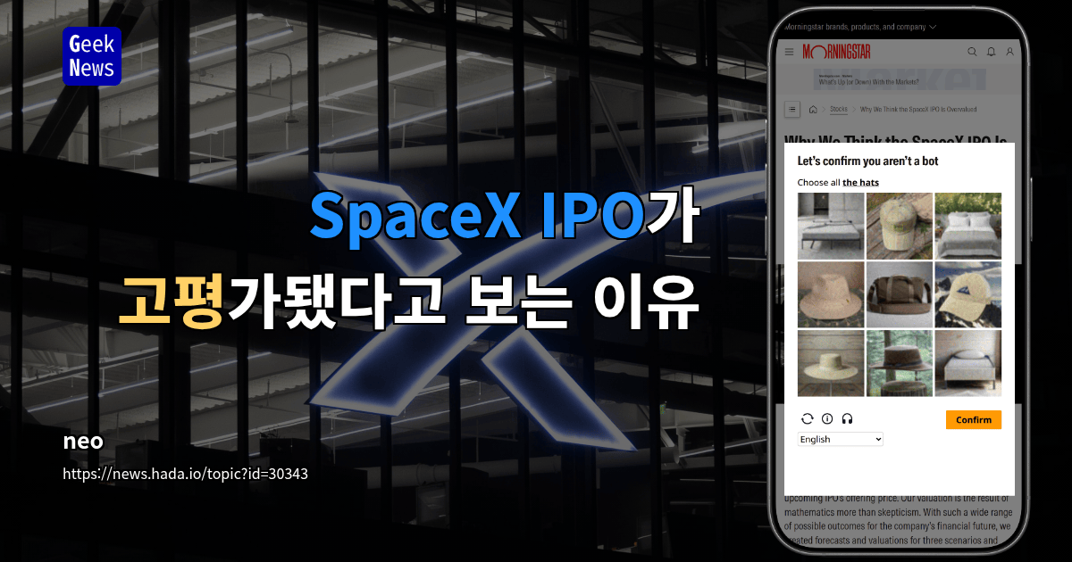SpaceX IPO가 고평가됐다고 보는 이유