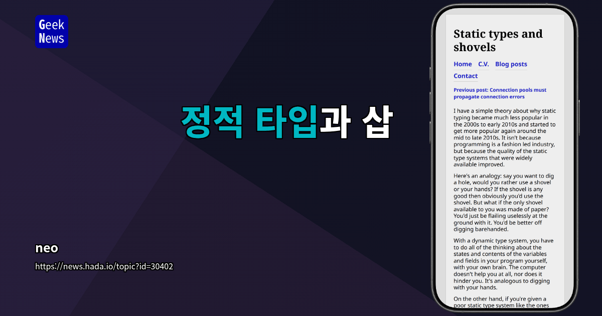 정적 타입과 삽