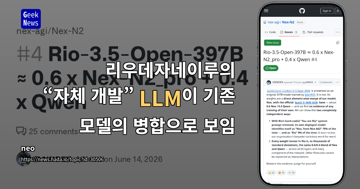 리우데자네이루의 “자체 개발” LLM이 기존 모델의 병합으로 보임