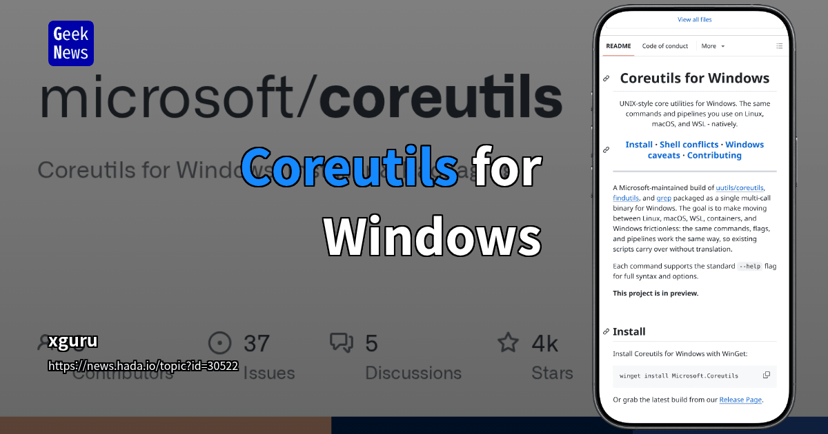 Coreutils for Windows