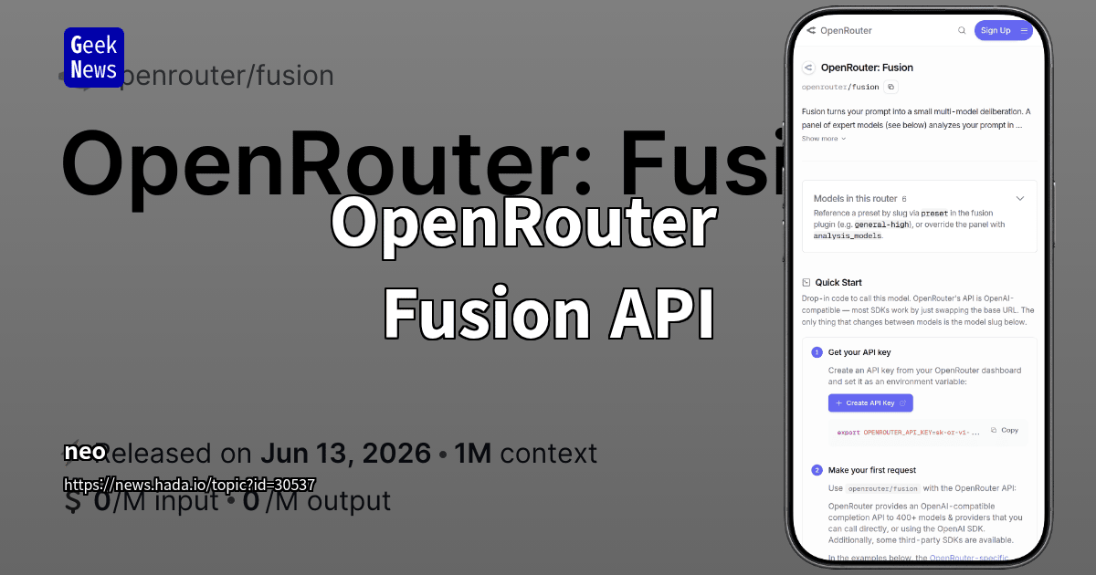 OpenRouter Fusion API