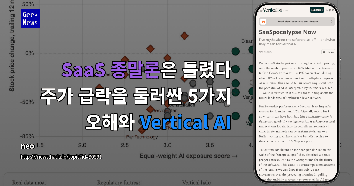 SaaS 종말론은 틀렸다 - 주가 급락을 둘러싼 5가지 오해와 Vertical AI