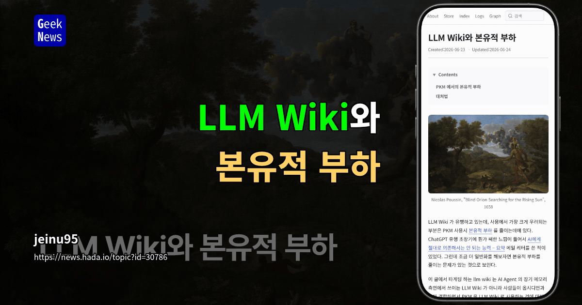 LLM Wiki와 본유적 부하