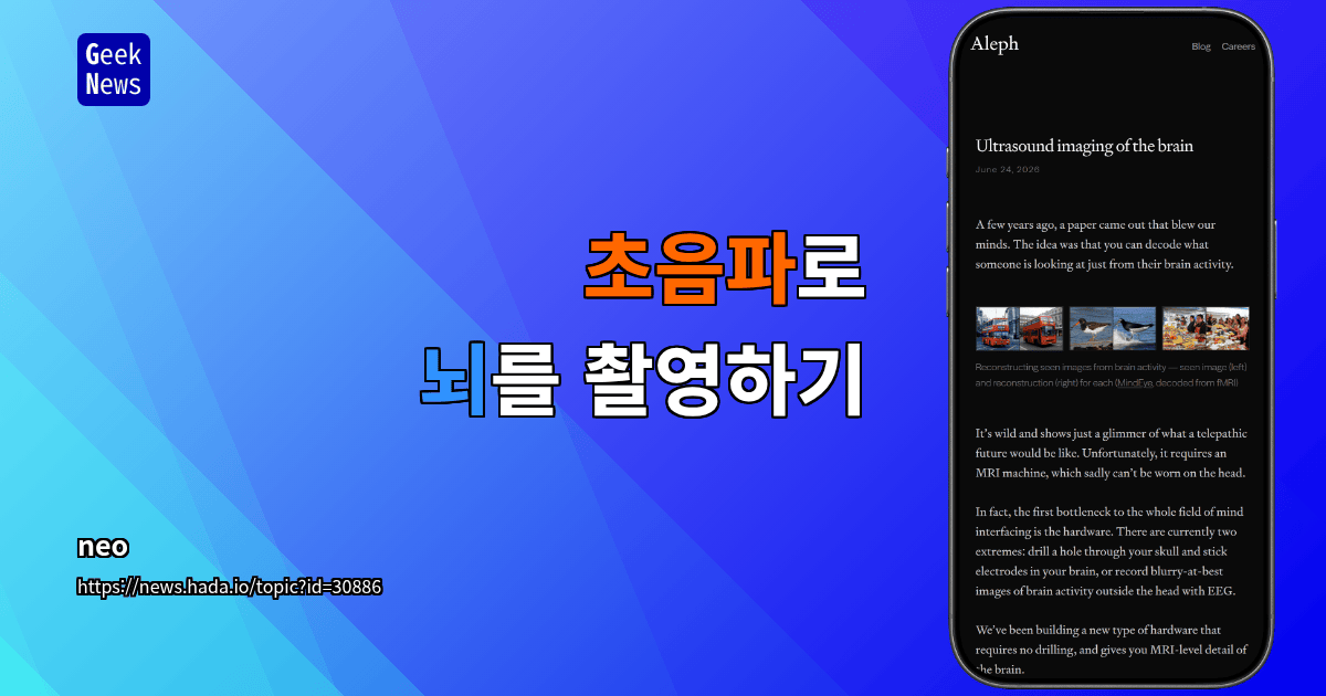 초음파로 뇌를 촬영하기