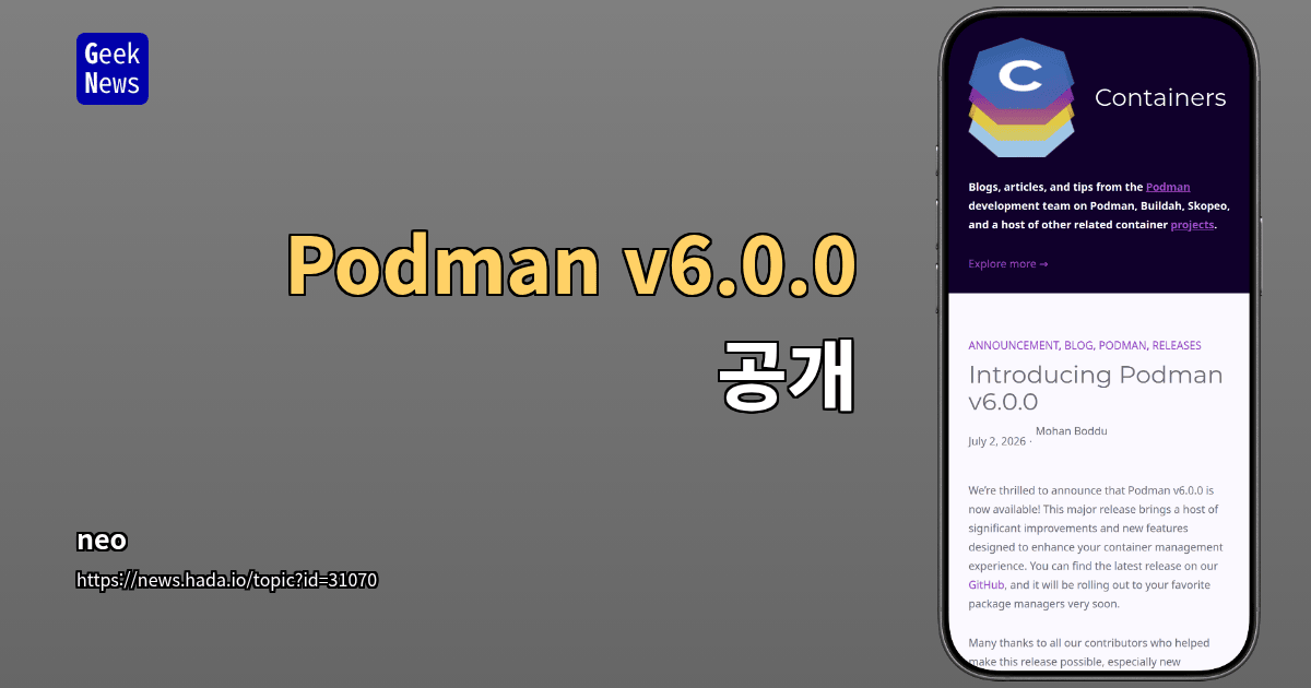 Podman v6.0.0 공개