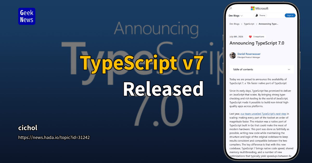 TypeScript v7 Released