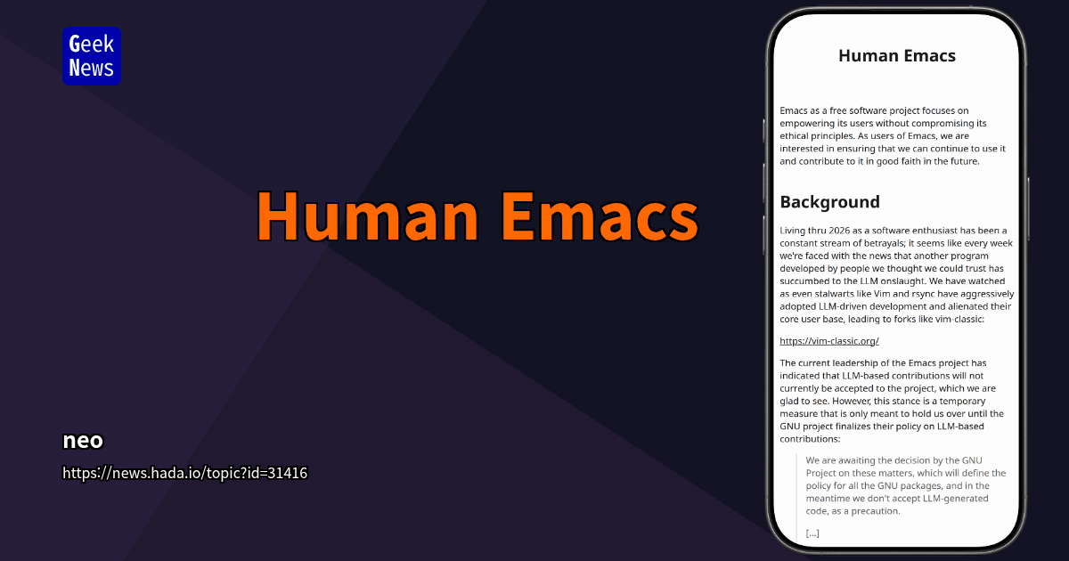 Human Emacs
