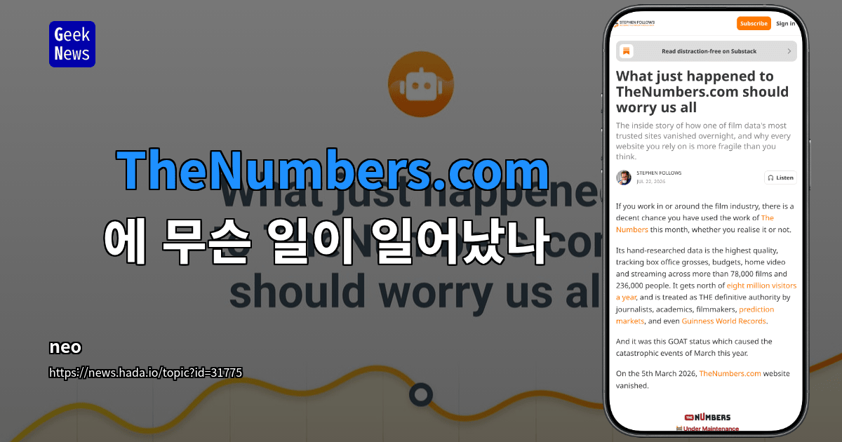 TheNumbers.com에 무슨 일이 일어났나
