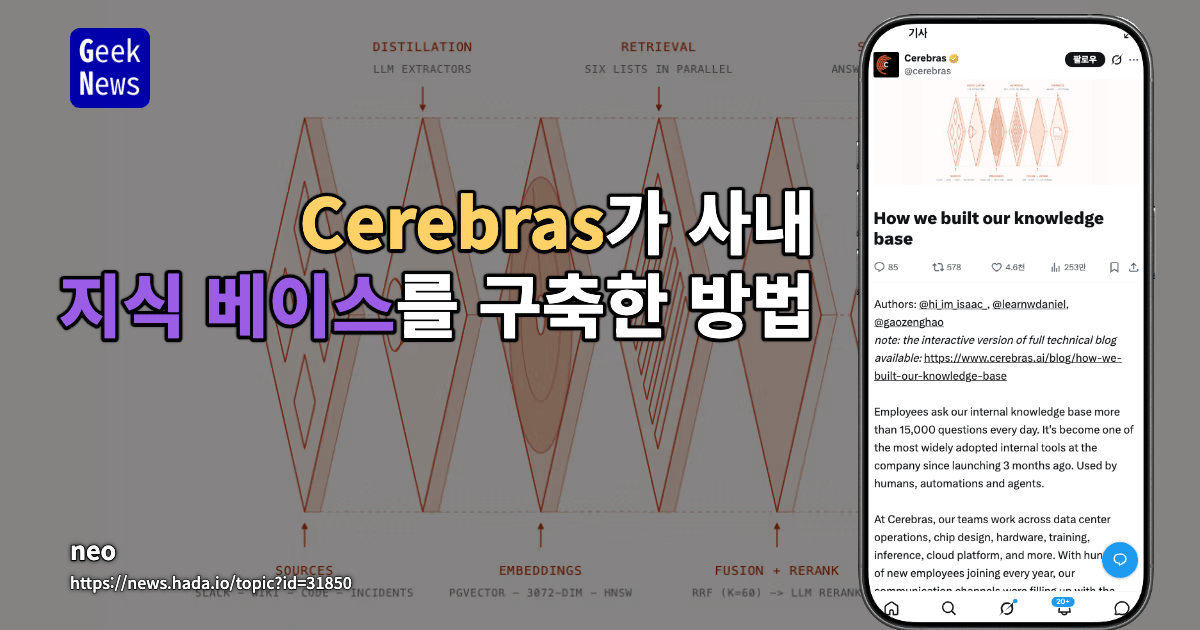Cerebras가 사내 지식 베이스를 구축한 방법