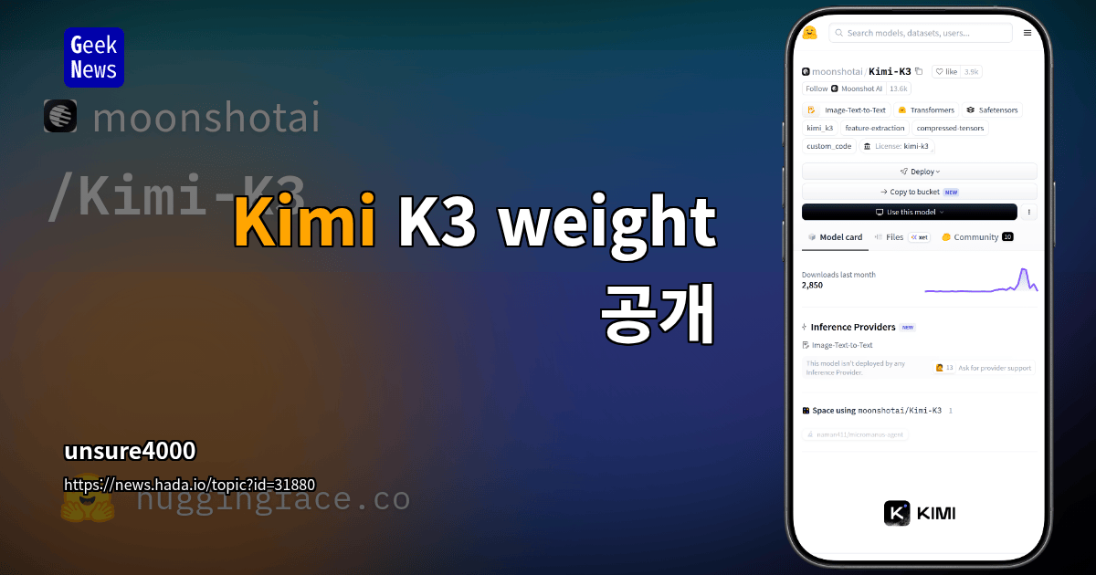 Kimi K3 weight 공개