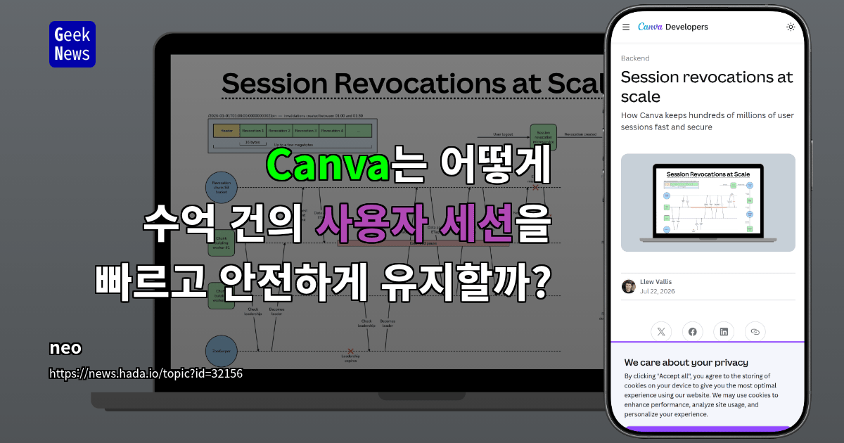 Canva는 어떻게 수억 건의 사용자 세션을 빠르고 안전하게 유지할까?