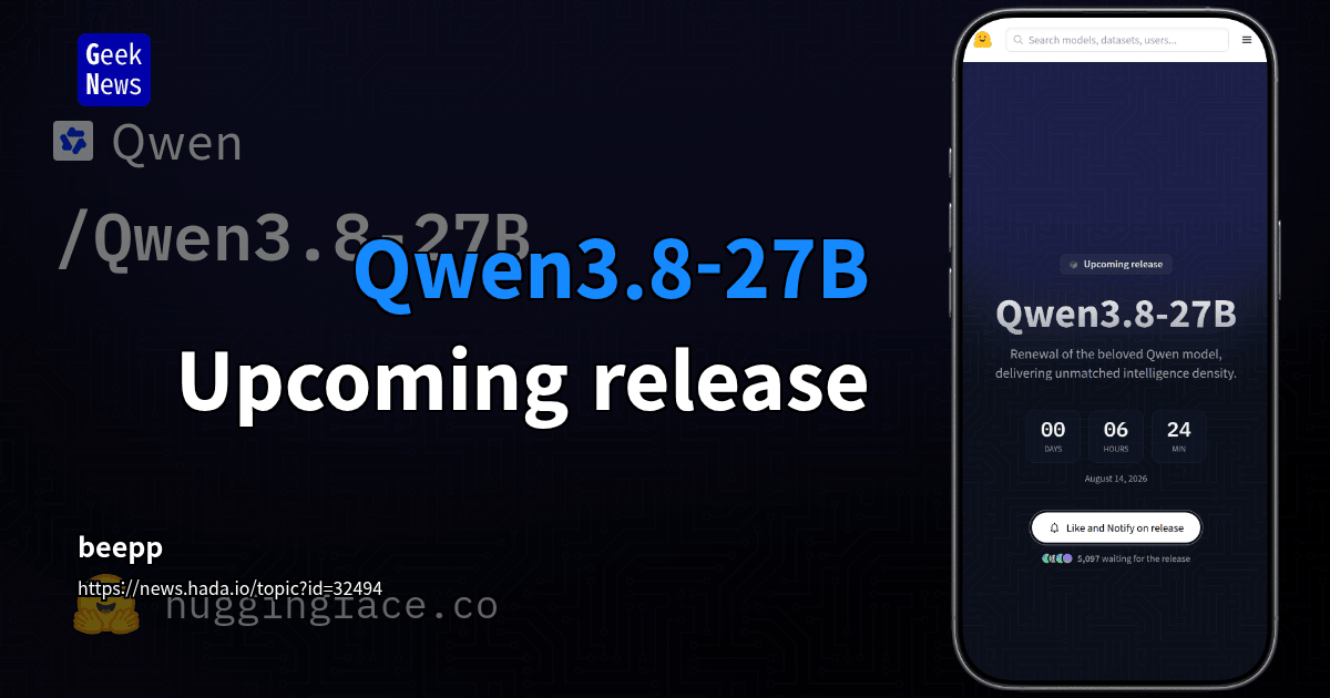 Qwen3.8-27B Upcoming release