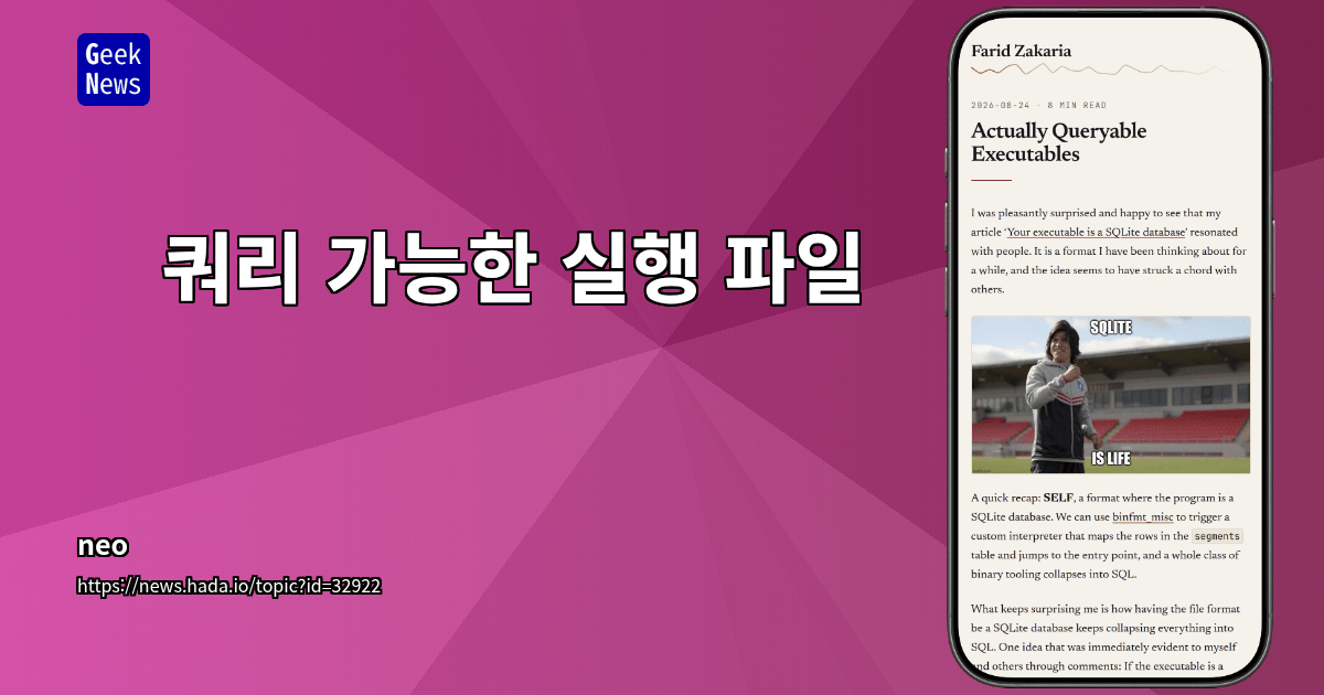 쿼리 가능한 실행 파일
