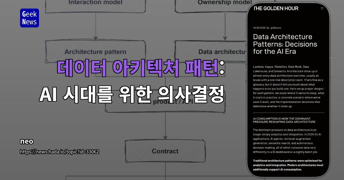 데이터 아키텍처 패턴: AI 시대를 위한 의사결정