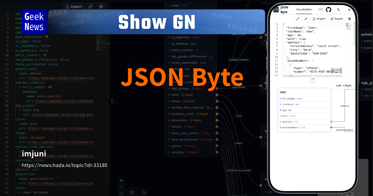 Show GN: JSON Byte