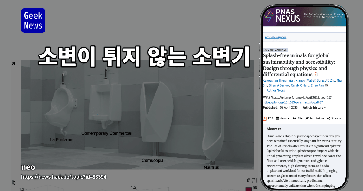 소변이 튀지 않는 소변기 (2025)